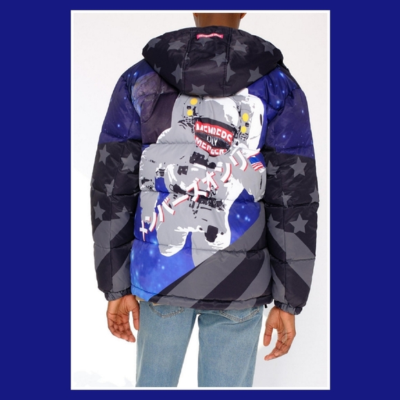 MEMBERS ONLY SPACE THEME PUFFER JACKET - Picture 2 of 4